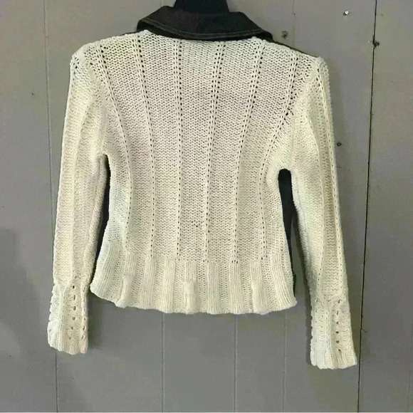 LaVie Boheme Denim And Knit Button Up Women’s Size S - Picture 3 of 3